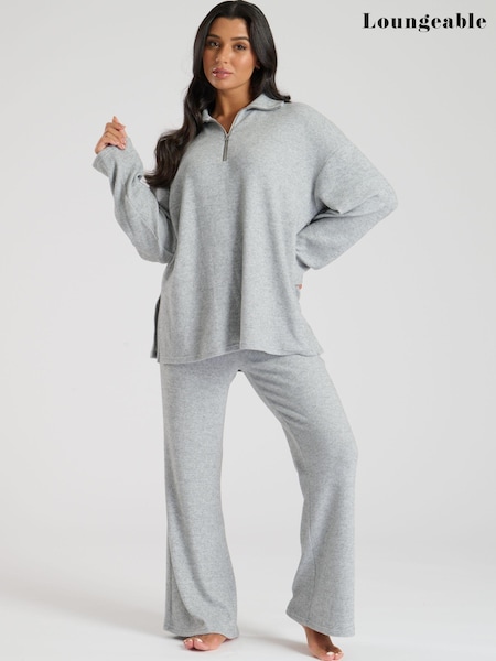 Loungeable Soft Knit Wide Leg Trousers (E82356) | €42