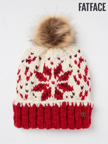 FatFace Red Snowflake Beanie (E82458) | €18