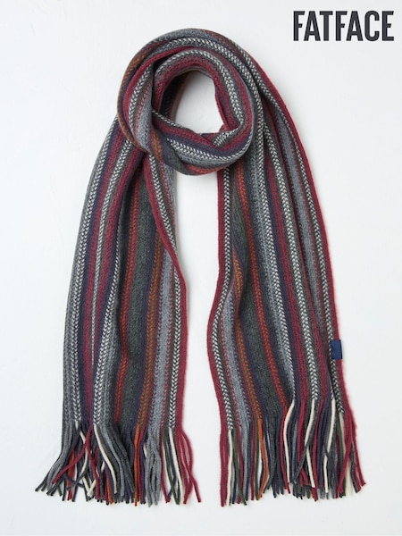 FatFace Navy Vertical Stripe Scarf (E82481) | €21