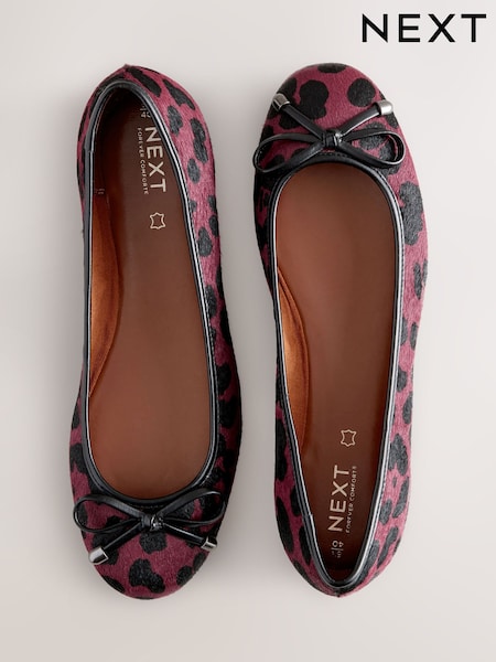 Animal - Forever Comfort® Round Toe Leather Ballerina Shoes (E82566) | €63