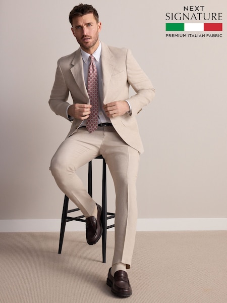 Stone Slim Fit Leomaster Italian Fabric Suit Jacket (E82669) | €169
