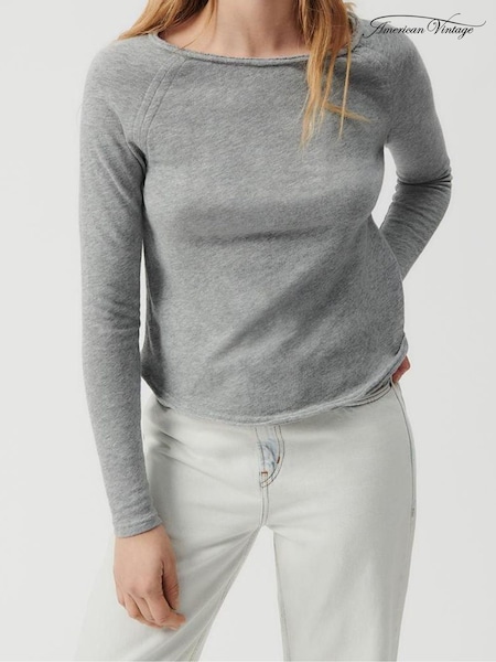 American Vintage Sonoma Long Sleeved 100% Cotton Jumper (E82732) | ‏352‏₪