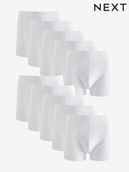 أبيض - Rich Trunk Boxers 10 Pack (E82758) | ‏201 د.إ.‏