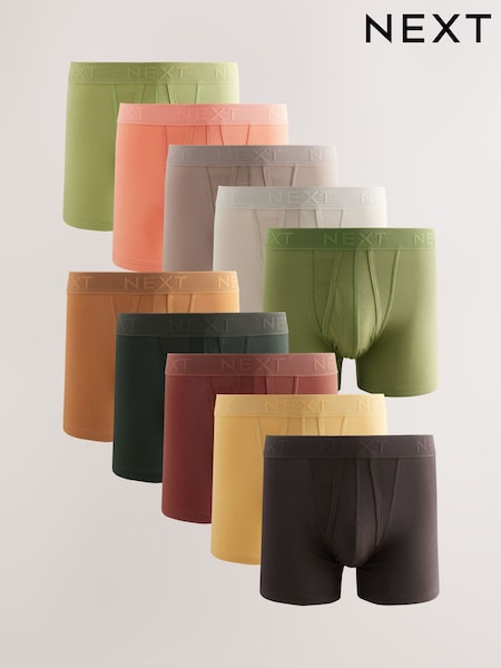 Orange/Green/Neutral 10 pack A-Front Boxers (E82763) | €55