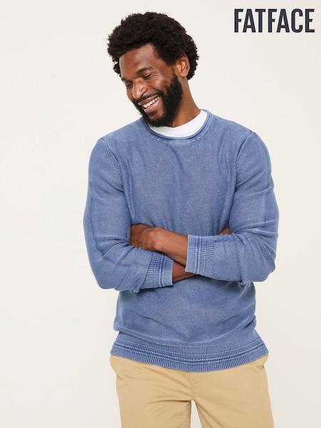 FatFace French Navy Berwick Laundered Crew Neck Jumper (E82827) | €71
