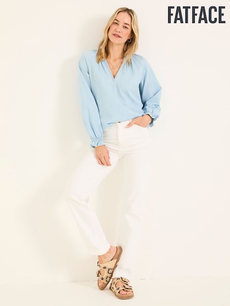FatFace Elise Ivory Wide Leg Jeans (E82842) | €84