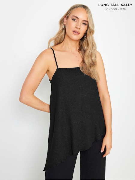 Musta - Long Tall Sally Chocolate Strappy Epäsymmetrinen toppi (E82904) | €25