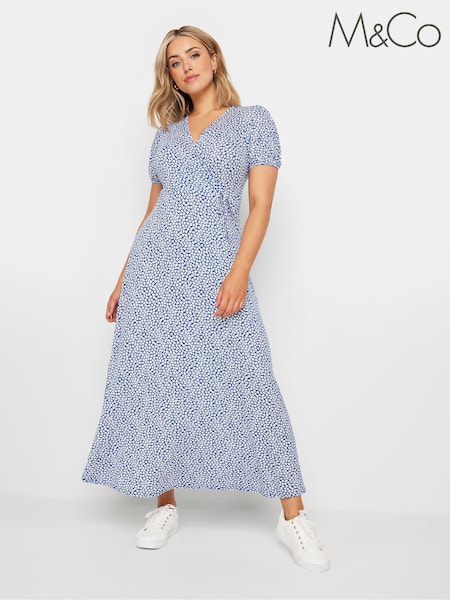 M&Co Ditsy Wrap Midi Dress (E82916) | 61 €