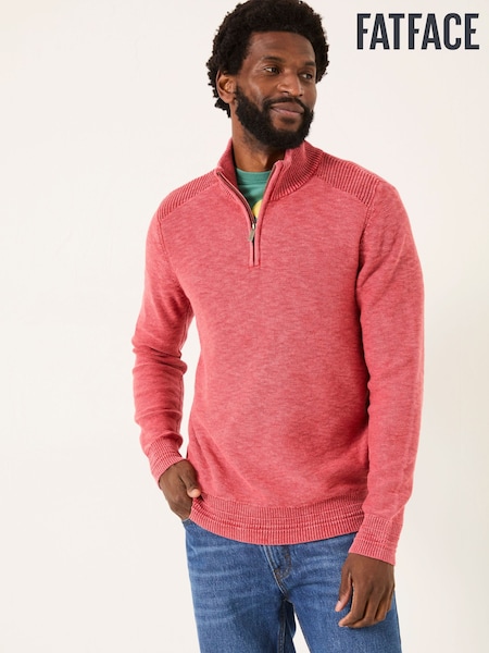 Вимитий червоний - Джемпери FATFACE Berwick Laundered Half Neck (E82961) | 3 304 грн