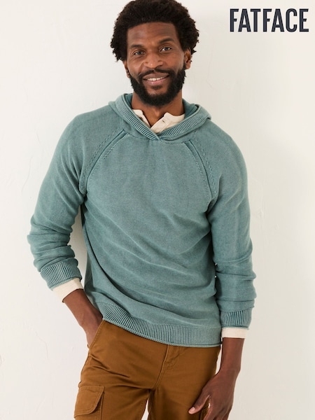 FatFace Sage Green Berwick 100% Cotton Laundered Hoodie (E82964) | R$ 545