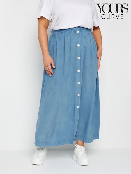 Yours Curve Chambray Button Maxi Skirt (E83055) | 44 €