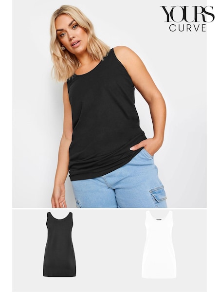 Yours Curve Black Ground Longline Vests 2 Pack (E83062) | €32