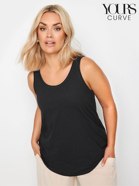 Yours Curve Black Core Basic Vests 2 Pack (E83064) | 104 QAR