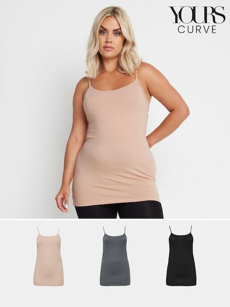 Yours Curve Black Cami Vests 3 Pack (E83067) | €37