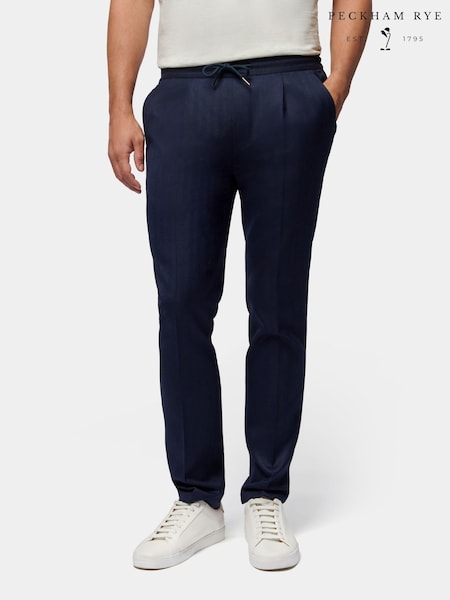 Peckham Rye Drawstring Herringbone Trousers (E83099) | 396 LEI