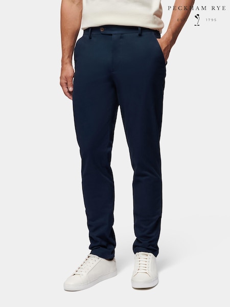 Peckham Rye Blue Straight Leg Chinos (E83100) | AED262