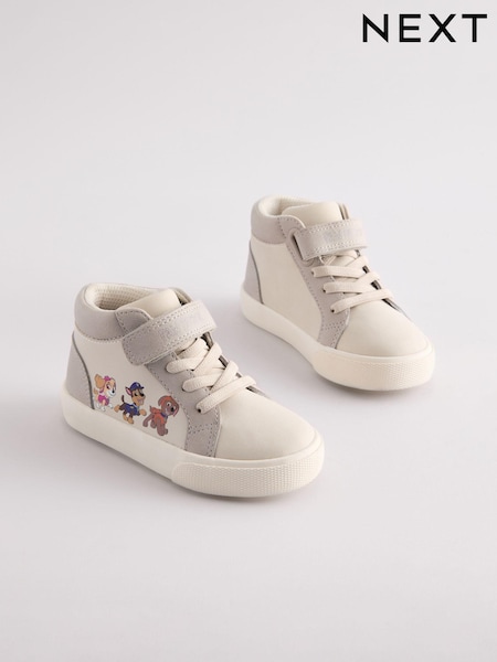 Grey Wide Fit (G) Paw Patrol Elastic Lace High Top Trainers (E83105) | $49 - $56
