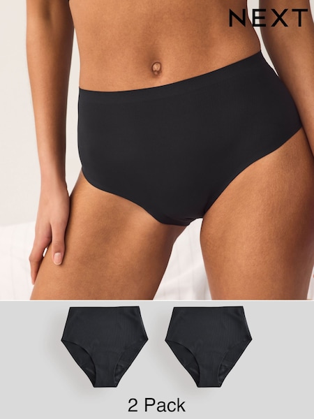 Black Full Brief NVPL Period Knickers 2 Pack (E83332) | €31.50
