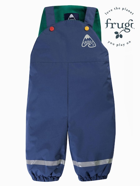 Frugi Little Blue Waterproof Dungarees (E83498) | €48 - €50