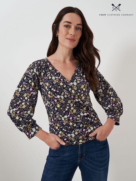 Albastru subțire - Crew Clothing Company 3/4 Top cu mâneci (E83540) | 163 LEI