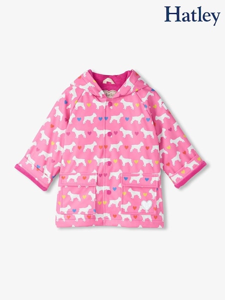 Hatley Pink French Bulldogs Preschool Raincoat (E83605) | ₪161