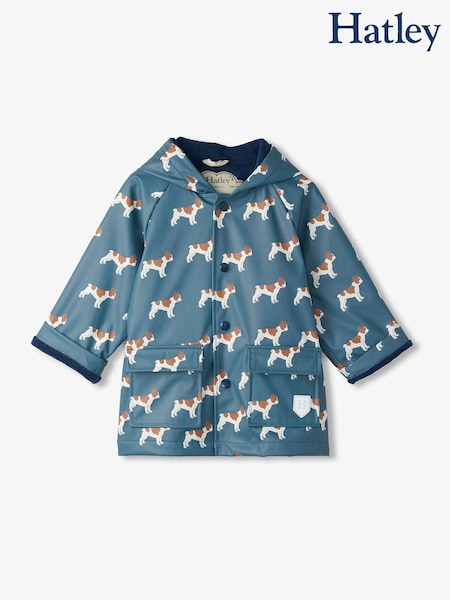 Hatley Blue Friendy Bulldogs Preschool Raincoat (E83608) | 166 LEI