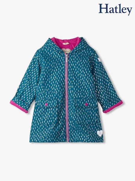 Hatley Blue Mini Lightening Bolts Peplum Raincoat (E83613) | ‏179 د.إ.‏
