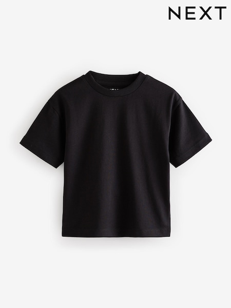 Black Short Sleeve Plain T-Shirt (3mths-7yrs) (E83618) | 124 UAH - 206 UAH