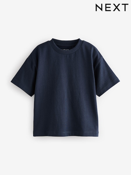 Navy Short Sleeve Plain T-Shirt (3mths-7yrs) (E83620) | R$ 30 - R$ 50
