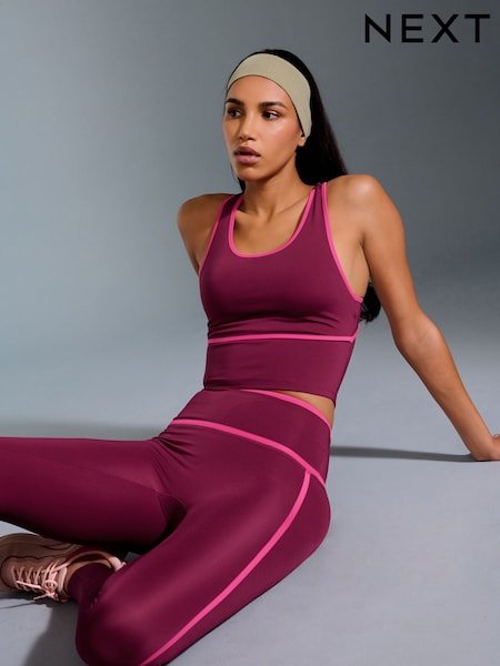 Burgundy Red Active Support Racer Back Vest Top (E83685) | kr281