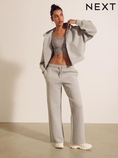 Charcoal Grey Scuba Wide Leg Joggers (E83693) | €50.50