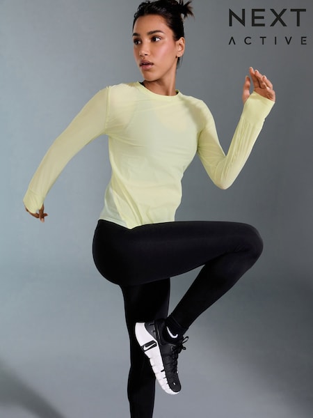 Green Colour Block Long Sleeve Run Top (E83708) | €22
