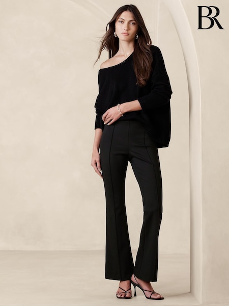 Banana Republic Black Flare Everywhere Ponte Trousers (E83714) | €60
