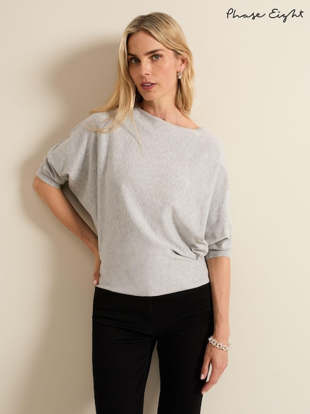 Phase Eight Grey Cristine Knit Jumper (E83828) | ₪246
