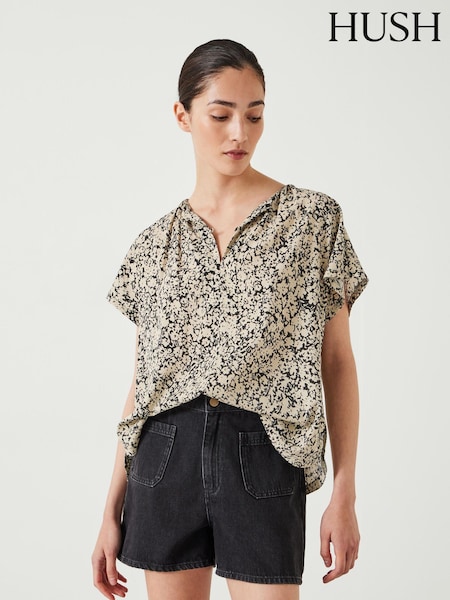 Hush Natural Taz Short Sleeve Blouse (E83939) | €45