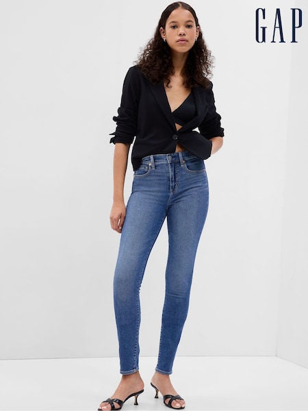 Gap Mid Blue High Waisted True Stretch Skinny Jeans (E83959) | €73