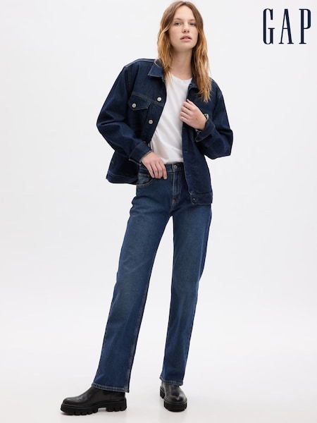 Gap Blue Mid Rise Straight 90s Loose Jeans (E83968) | €57