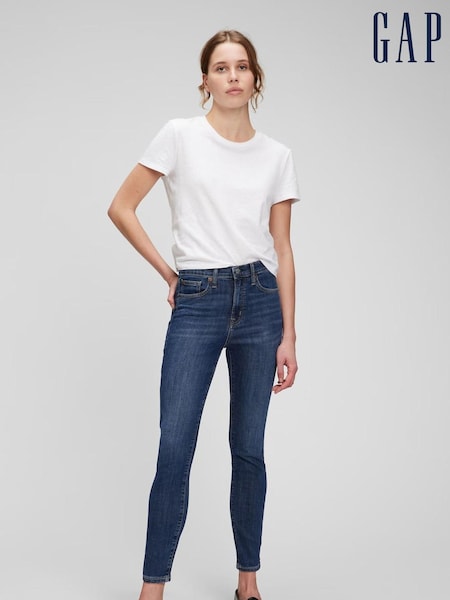 Gap Blue High Waisted True Skinny Jeans (E83971) | kr643
