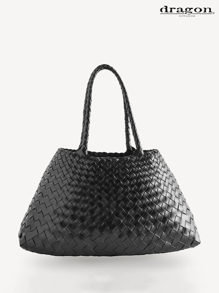 Dragon Diffusion Santa Croce Large Woven Bag (E84038) | AED2,155