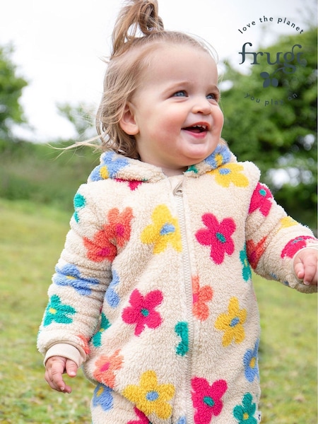 Frugi Flowers Cosy Snuggle Suit Cream All-in-one (E84102) | 59 € - 62 €