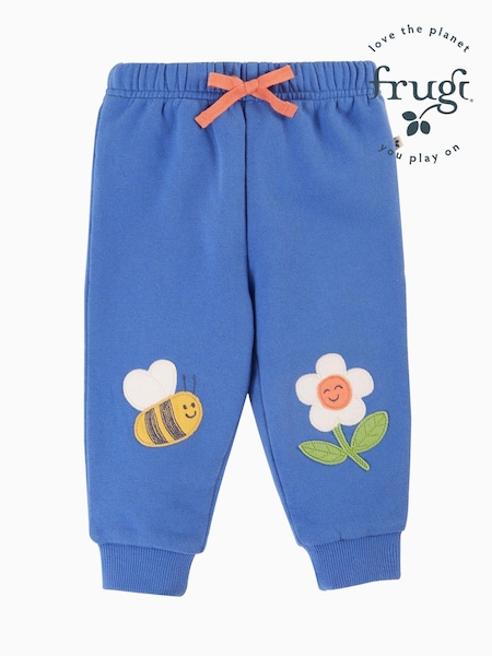 Frugi Blue Flower Bee Knee Patch Crawlers (E84125) | €19 - €21.50