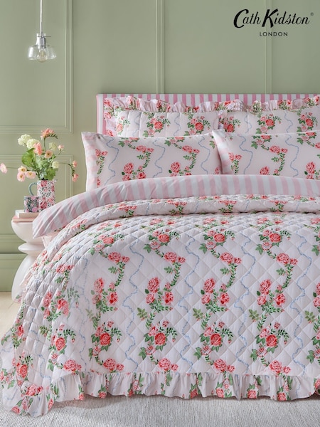 Cath Kidston Pink Flutter 100% Cotton Throw (E84132) | €129