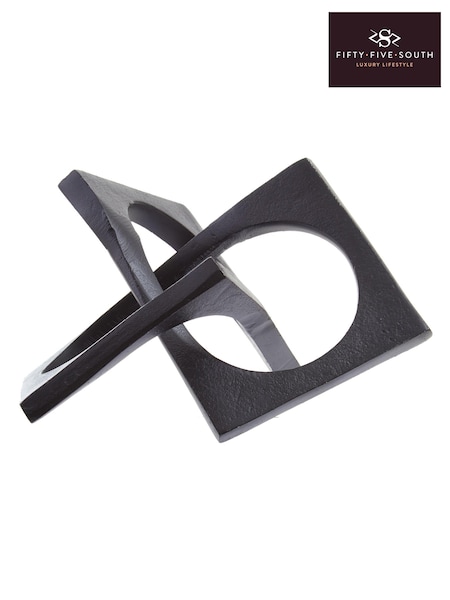 Fifty Five South Black Prato Abstract Ornaments Sculpture (E84171) | €92