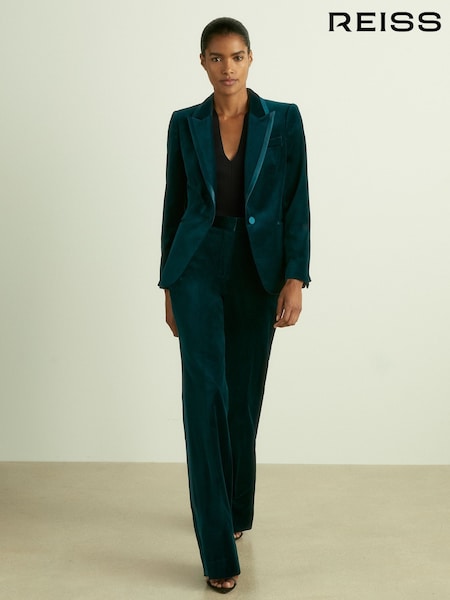 Reiss Parisa Velvet Flared Suit Trousers (E84214) | ‏1,298‏₪