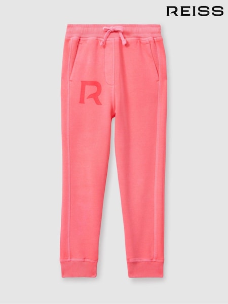 Reiss Kelly Oversized Logo Cotton Blend Drawstring Joggers (E84221) | ‏331 د.إ.‏