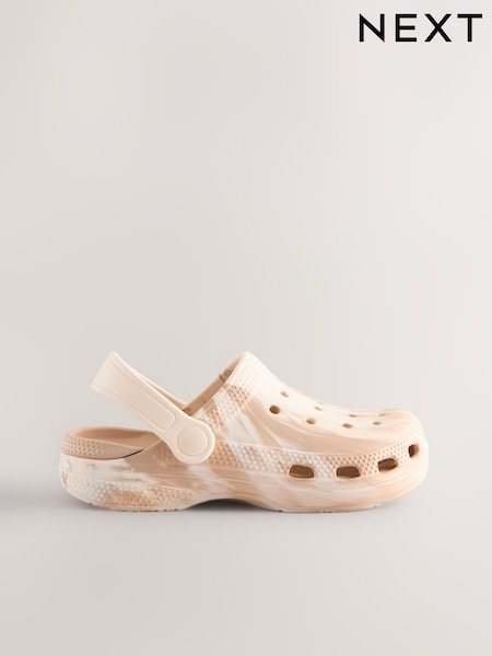 Neutral Marble Comfort Clogs (E84222) | AED61 - AED76