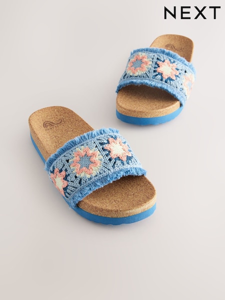 Blue Crochet Sliders (E84230) | €20 - €24