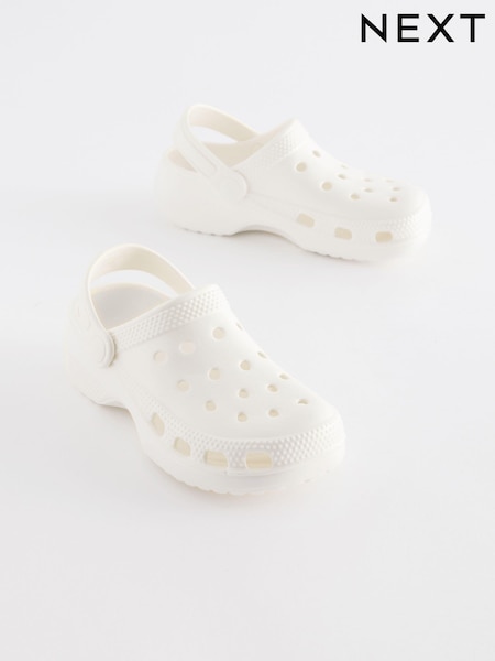 White Neutral Clogs (E84232) | AED51 - AED66