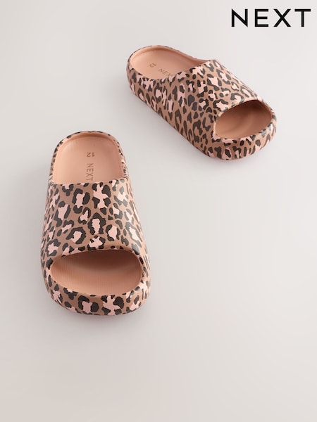 Animal Print Chunky Sliders (E84235) | $15 - $19