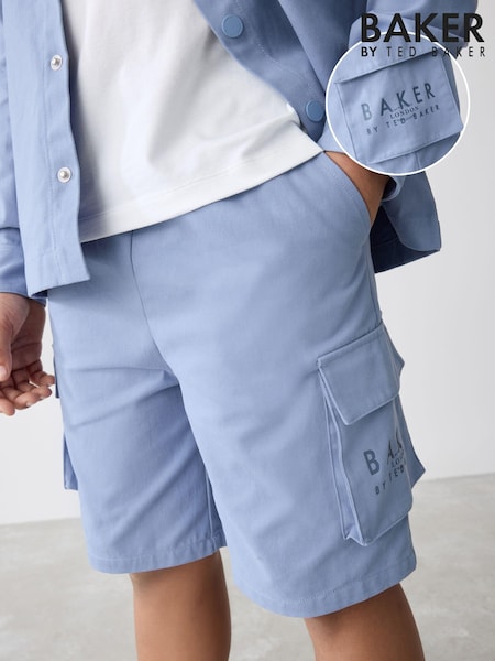 أزرق - Baker by Ted Baker Woven Cargo 100% Cotton Shorts (E84270) | ‏132 د.إ.‏ - ‏ 167‏ د.إ.